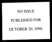 The East Carolinian, October 20, 1998, No Issue Published